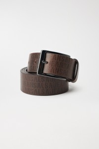 LEATHER BELT WITH LOGO