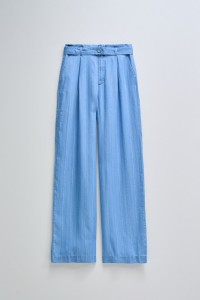 PANTALONES VAQUEROS LIGHTDENIM PALLAZO CON HILOS METLICOS