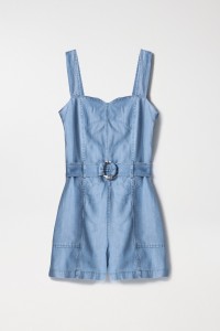 KURZER JEANS-OVERALL