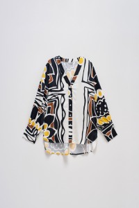 OVERSIZE SHIRT WITH COLOURED PATTERN