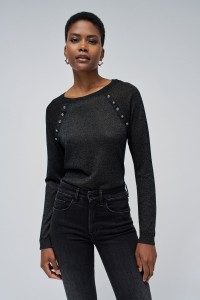 PULL FIN EN MAILLE BRILLANTE