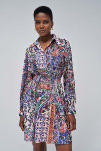 DRESS WITH COLOURFUL PRINT