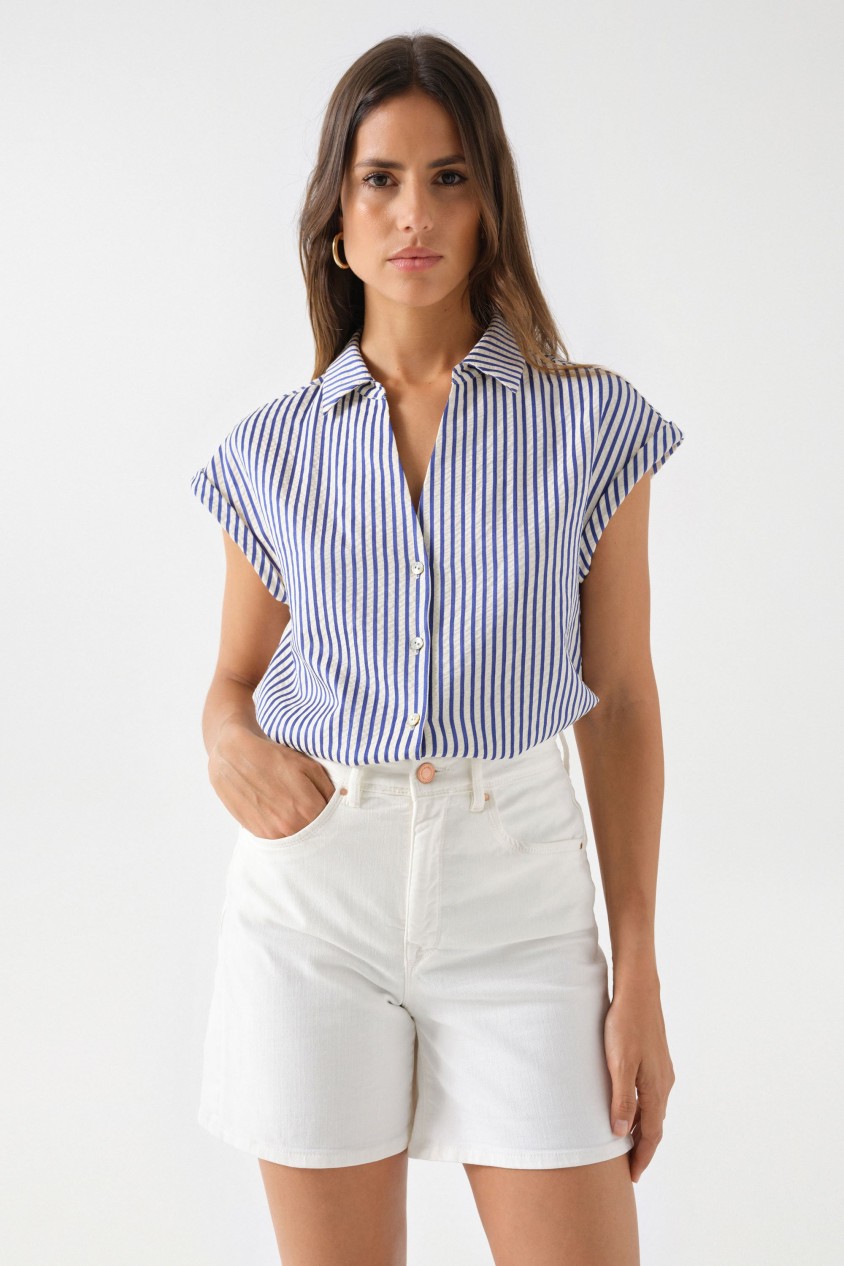 SHORT SLEEVE STRIPED SHIRT