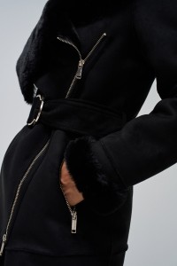 DIANA SHEEPSKIN EFFECT COAT