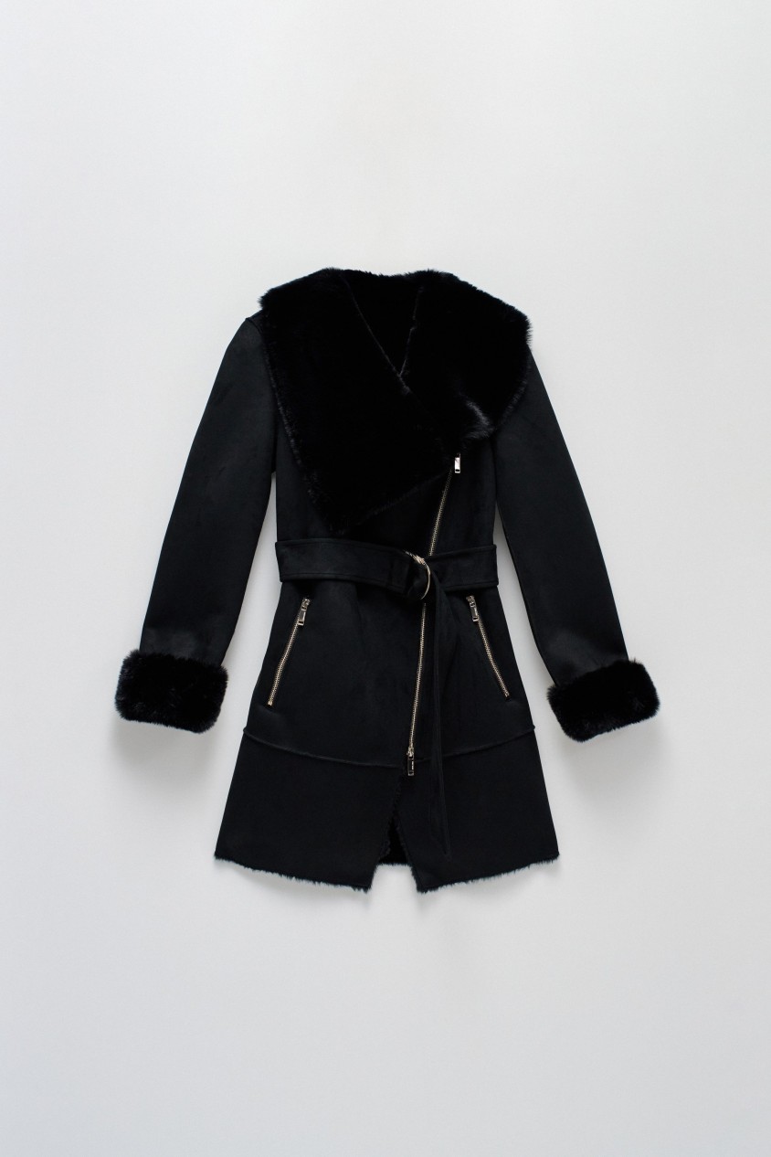 DIANA SHEEPSKIN EFFECT COAT