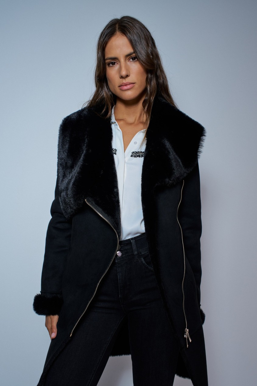 DIANA SHEEPSKIN EFFECT COAT