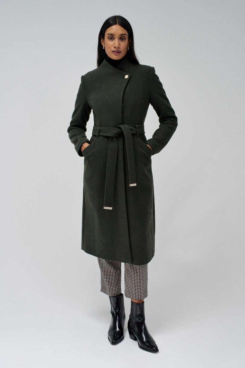 LONG GRACE COAT WITH BELT