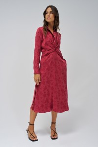 KLEID MIDI MIT JACQUARDMUSTER