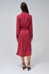 MIDI DRESS WITH JACQUARD PATTERN