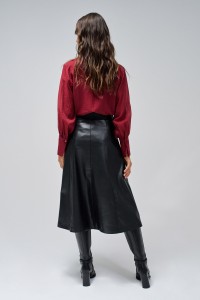 SKIRT LEATHER EFFECT WITH BELT