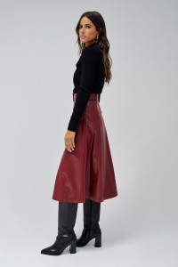 SKIRT LEATHER EFFECT WITH BELT