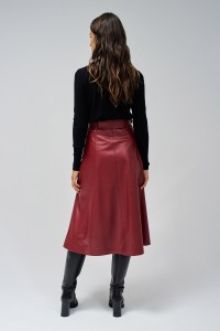 SKIRT LEATHER EFFECT WITH BELT