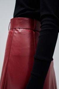 SKIRT LEATHER EFFECT WITH BELT