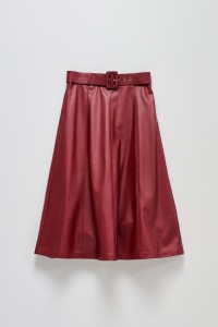 SKIRT LEATHER EFFECT WITH BELT