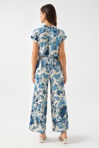 FLORAL PRINT STRAIGHT TROUSERS