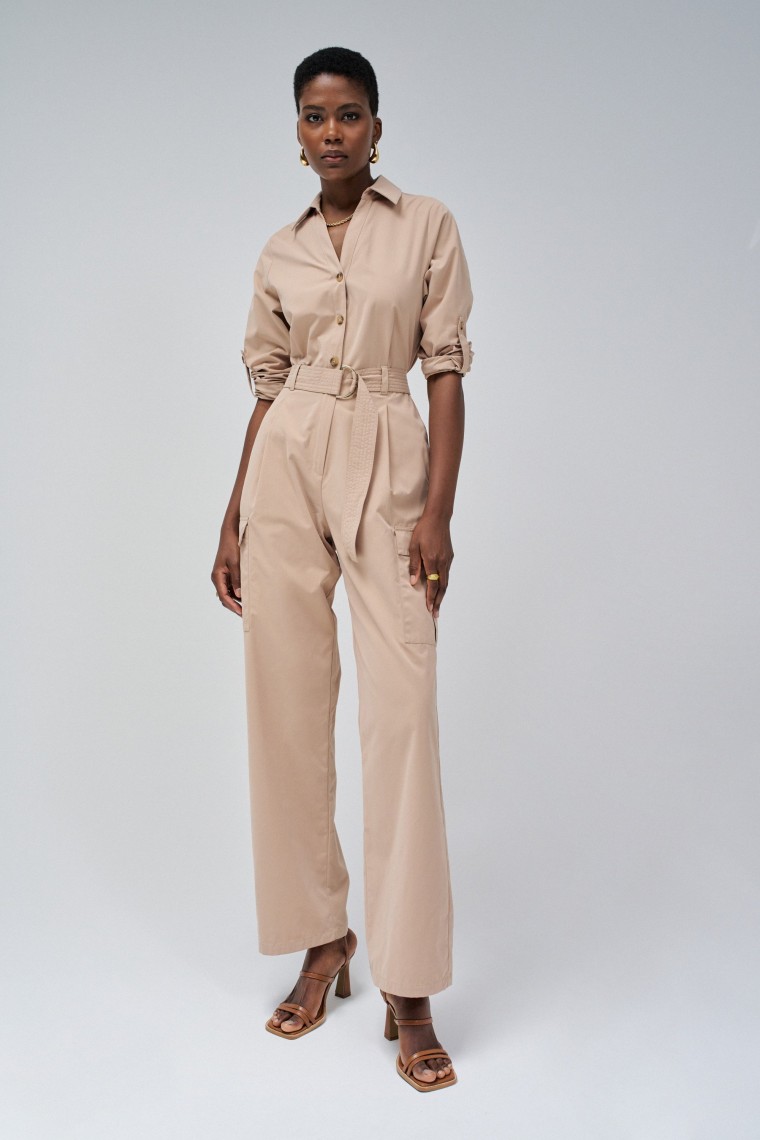 CARGO JUMPSUIT WITH BELT