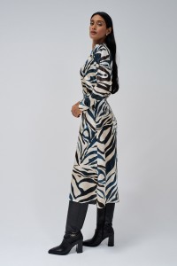 ANIMAL PRINT MIDI DRESS