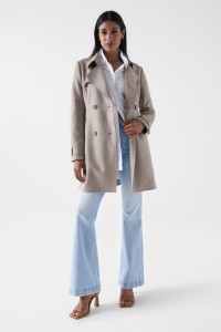 CASACO TRENCH EM SUEDE