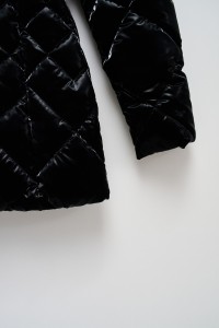 QUILTED JACKET WITH VELVET EFFECT