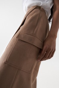 WRAPOVER SUEDE SKIRT