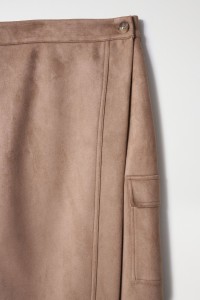 WRAPOVER SUEDE SKIRT