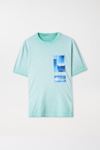 COTTON T-SHIRT WITH PRINT AND SALSA LOGO