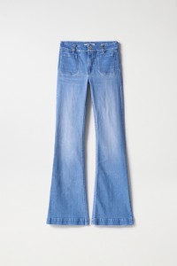 DESTINY PUSH UP FLARE DENIM JEANS MIT TASCHEN