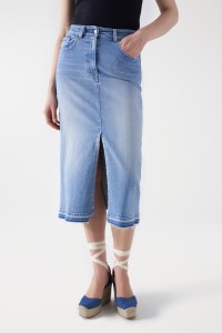 SAIA TRUE EM DENIM MIDI