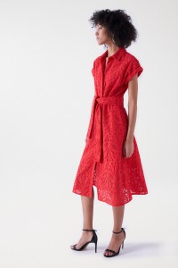 BRODERIE ANGLAISE MIDI DRESS