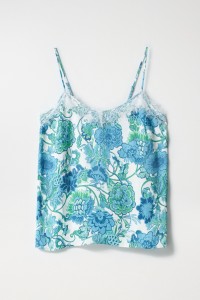 FLORAL PRINT TOP WITH LACE DETAIL