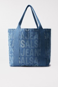 TOTE BAG AUS DENIM MIT LASERVERZIERUNG