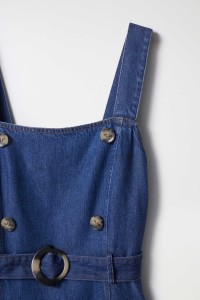 VESTIDO LIGHTDENIM MIDI COM BOTES