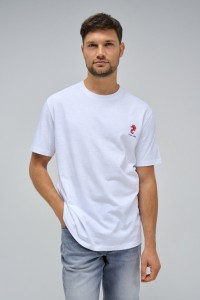 CAMISETA DE ALGODN CON ESTAMPADO Y LOGO