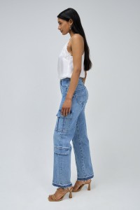 JEANS CARGO FAITH PUSH IN DROIT