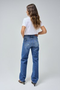 JEANS TRUE STRAIGHT COM ROTOS