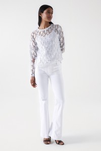 METALLIC CROCHET EFFECT JUMPER