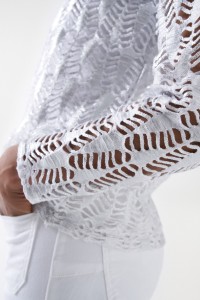 METALLIC CROCHET EFFECT JUMPER