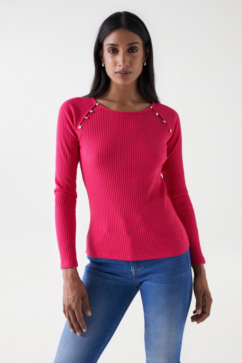 RIBBED JUMPER WITH APPLIQU?S