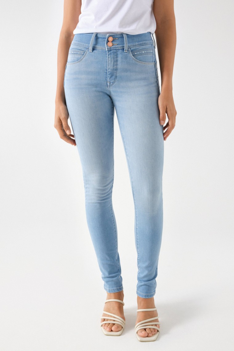 JEANS SECRET PUSH IN SKINNY COM DETALHES