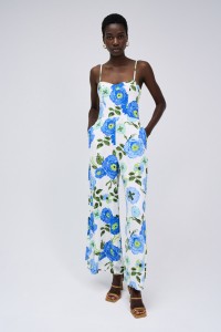 JUMPSUIT WITH PRINTED AND CROSSED BACK