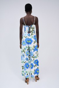 JUMPSUIT WITH PRINTED AND CROSSED BACK