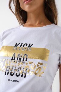 FOOTBALL T-SHIRT GOLDEN DETAILS