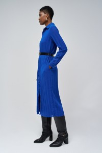 PLEATED DRESS WITH BELT