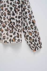 ANIMAL PRINT BLOUSE WITH BOW DETAIL