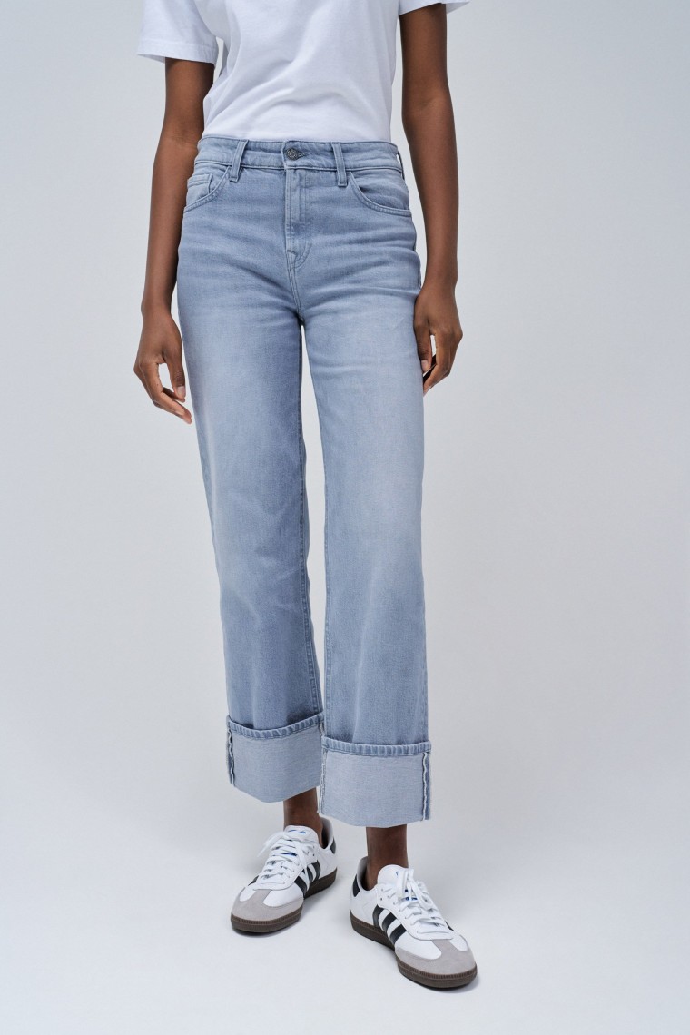 TRUE STRAIGHT JEANS WITH CUFF