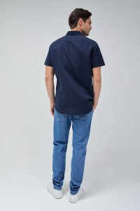 SHORT SLEEVE SHIRT WITH LINEN BLEND