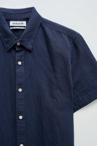 SHORT SLEEVE SHIRT WITH LINEN BLEND