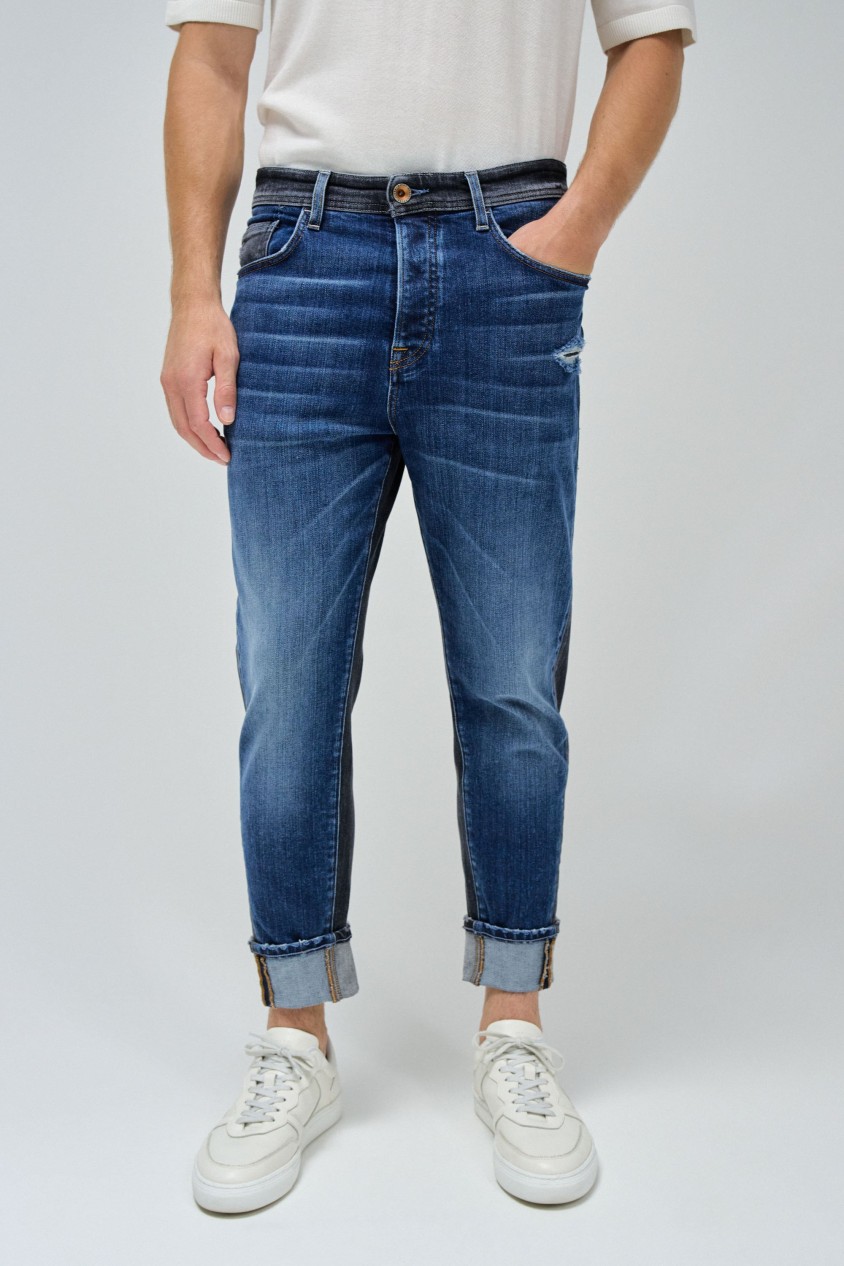 JEANS CRAFT SERIES COM MIX DE DENIM