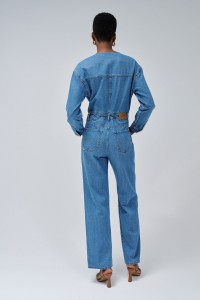 DENIM JUMPSUIT WITH BUTTONS