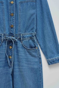 DENIM JUMPSUIT WITH BUTTONS